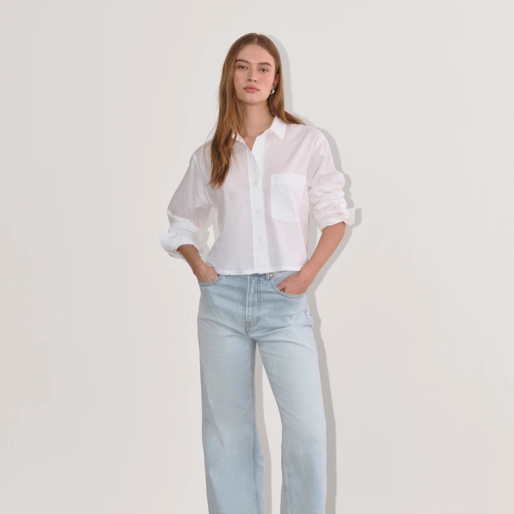 Everlane Way‑High Sailor Jean — Fog — Size 31 👖